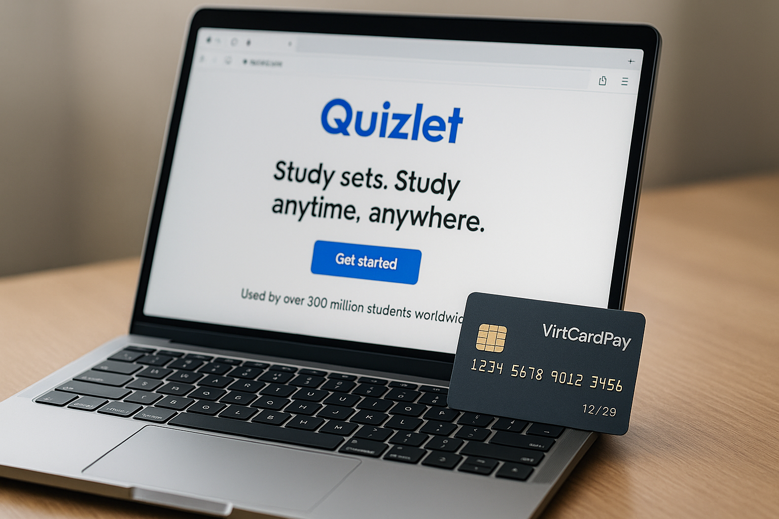 Как использовать Quizlet для оплаты подписок с виртуальной картой
