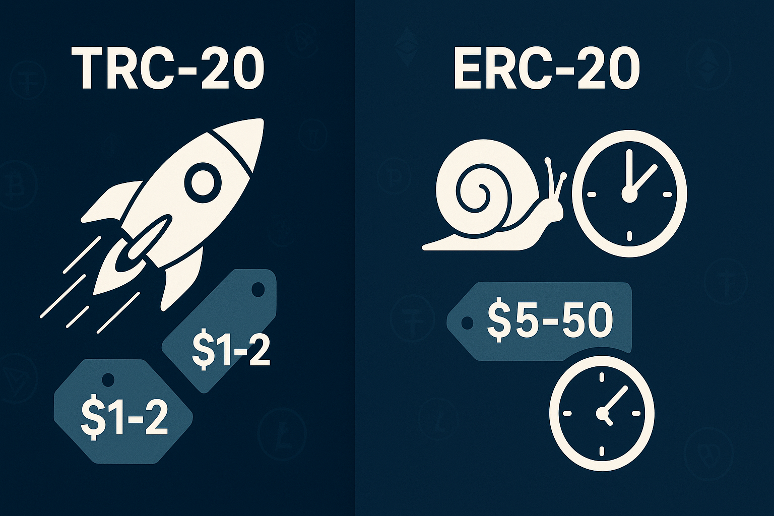 USDT и стейблкоины: TRC-20 vs ERC-20 — что выбрать для быстрых и дешёвых переводов