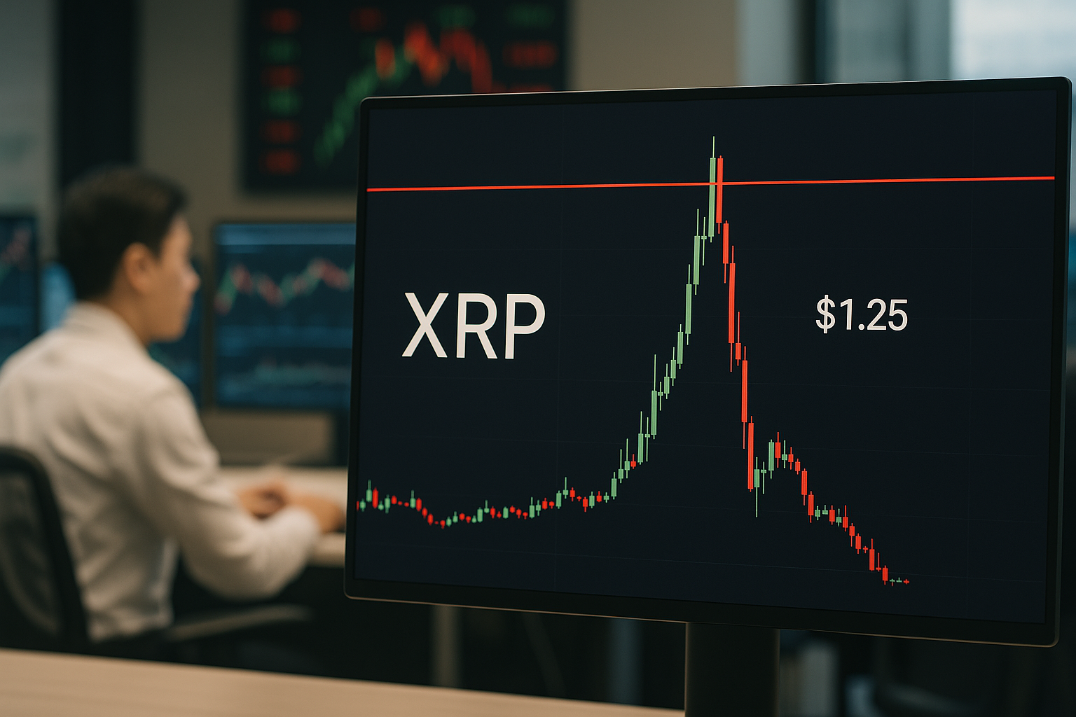 XRP откатывает после 10% роста: трейдеры фиксируют прибыль у $1.25